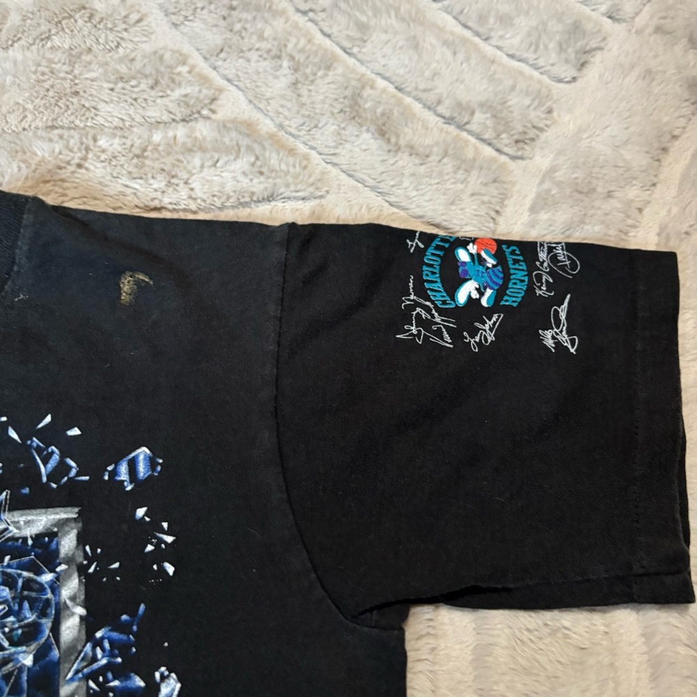 Vintage 1992 Charlotte Hornets NBA Single Stitch Tee Made In USA Sz XS/S - Picture 4 of 4